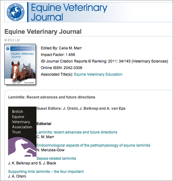 Equine Veterinary Journal Equine Veterinary Journal